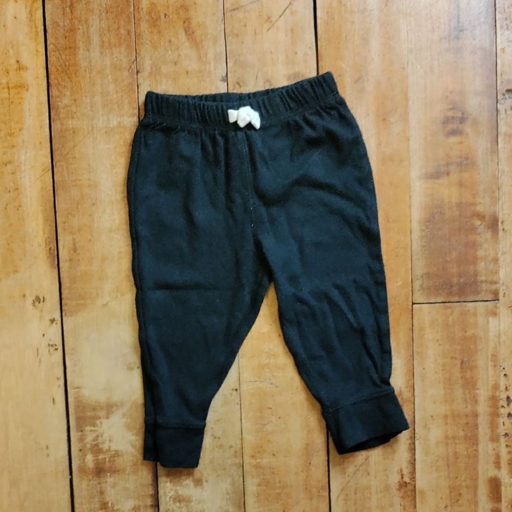 Carters Joggers 9 Months Cotton Sprong Nuetral Black Leggings Unisex